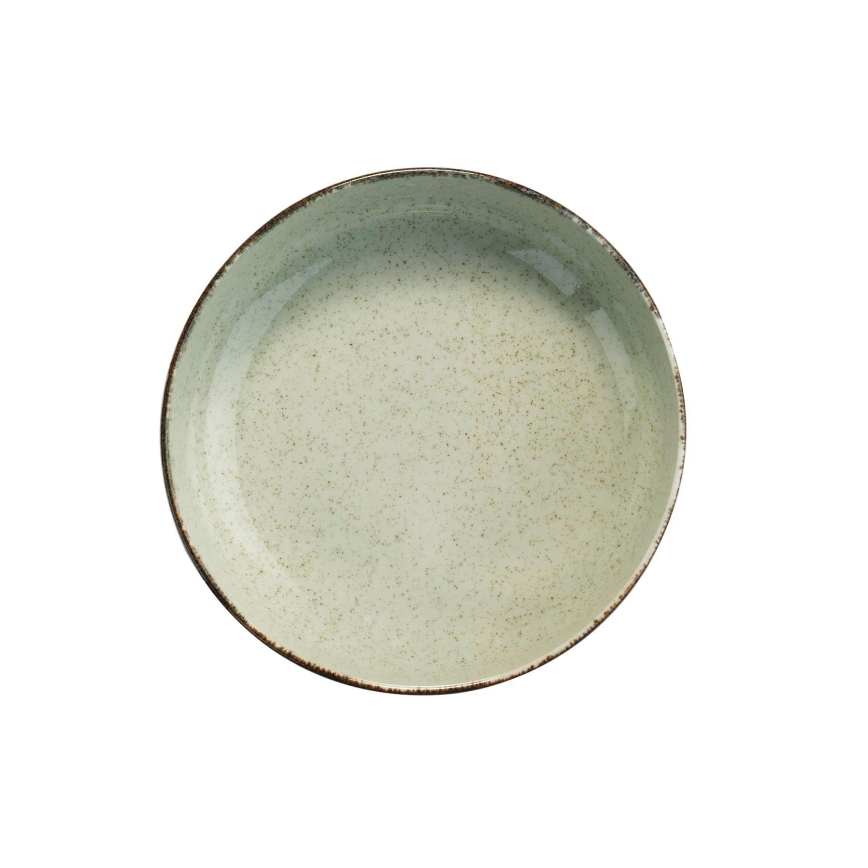 12-delars servis i grönt porslin