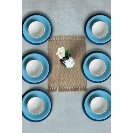 18-delars middagsservis, blå/vit, keramik