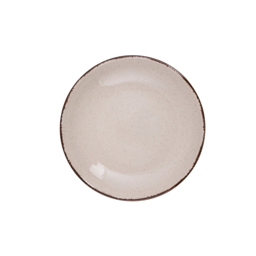 18-delars middagsservis i beige porslin