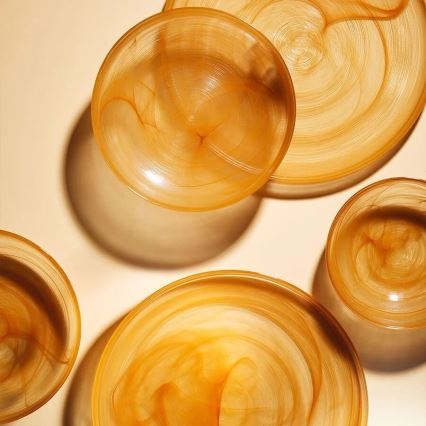 18-delars middagsset, orange/glas