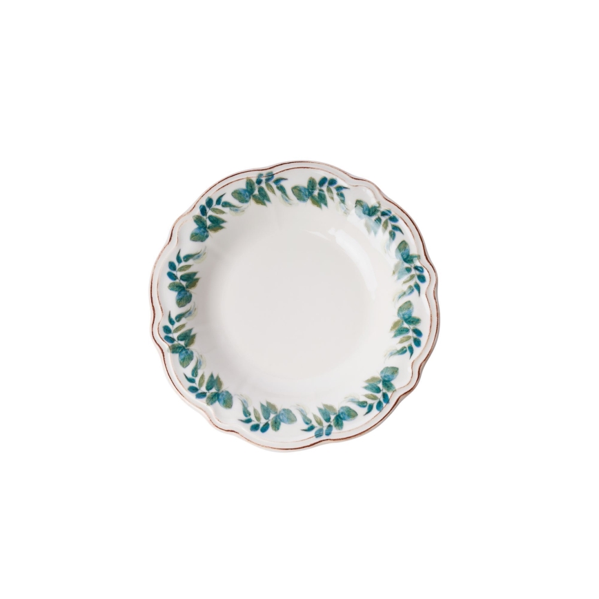 18-delars porslinsservis, flerfärgad