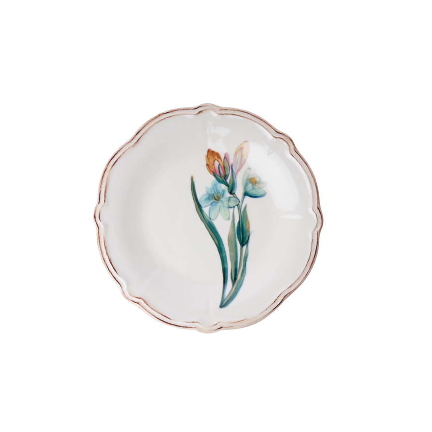 18-delars porslinsservis, flerfärgad