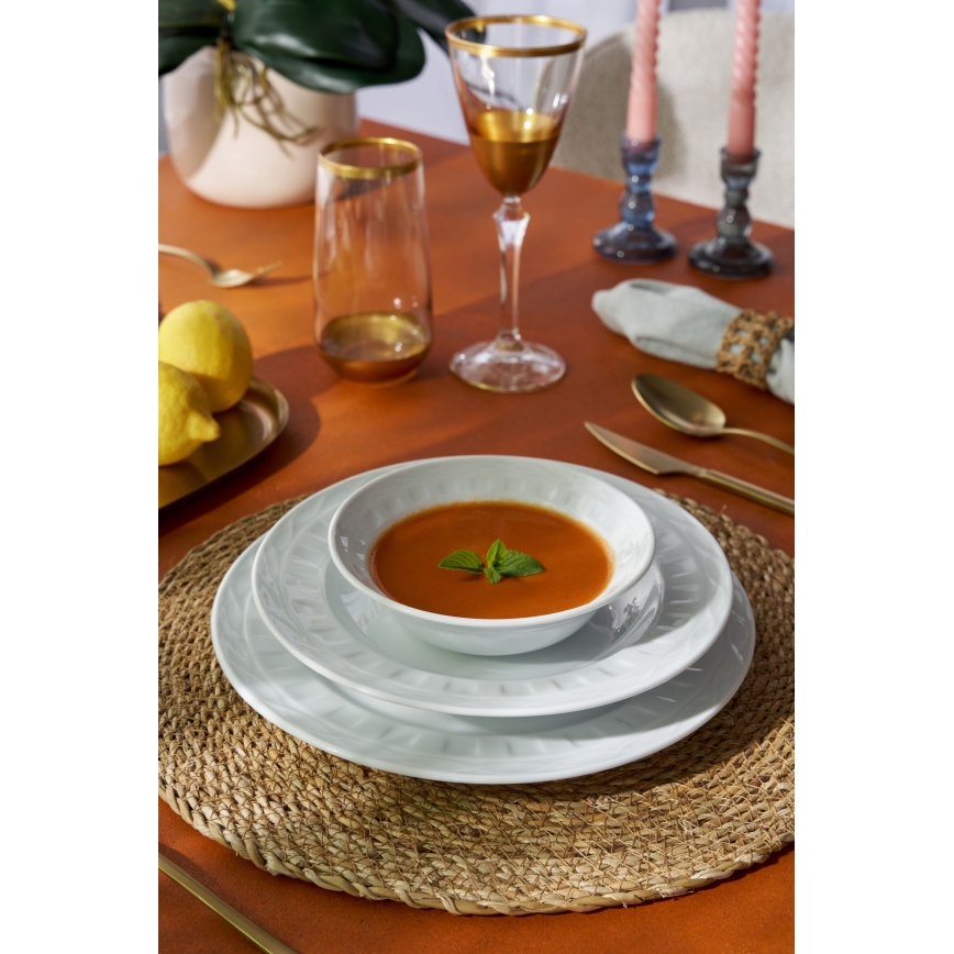 18-delars servisset vit/porslin