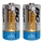 2 delar Uppladdningsbart batteri NiMH C 4000 mAh 1,2V