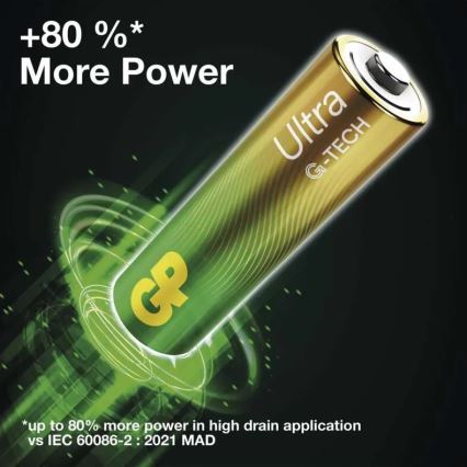 2 st Alkaliska batterier C GP ULTRA 1,5V
