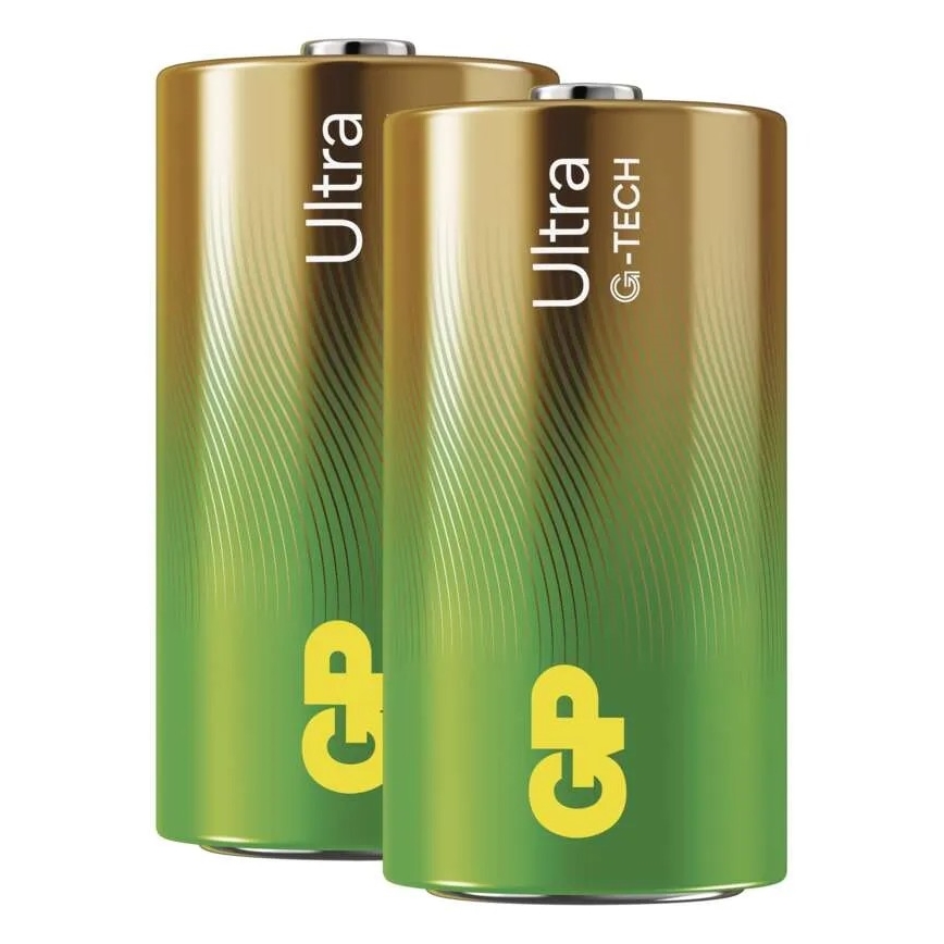 2 st Alkaliska batterier C GP ULTRA 1,5V