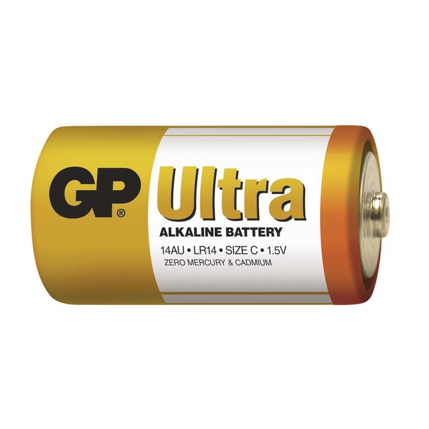 2 st Alkaliska batterier C GP ULTRA 1,5V
