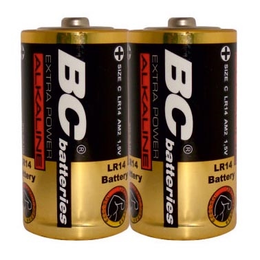 2 st Alkaliska batterier EXTRA POWER C 1,5V