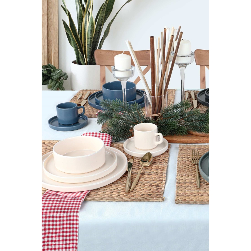 20-delars middagsservis, flerfärgad/stengods