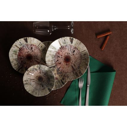 24-delars färgglad middagsservis i porslin