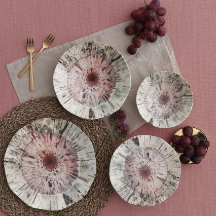 24-delars färgglad middagsservis i porslin