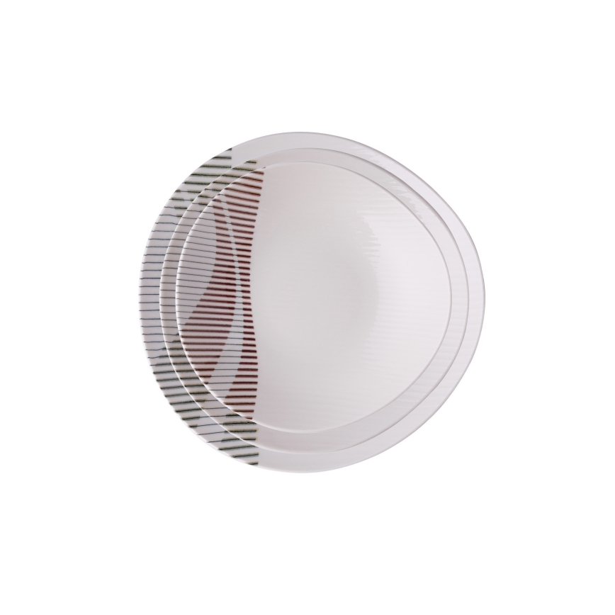 24-delars färgglad porslinsservis