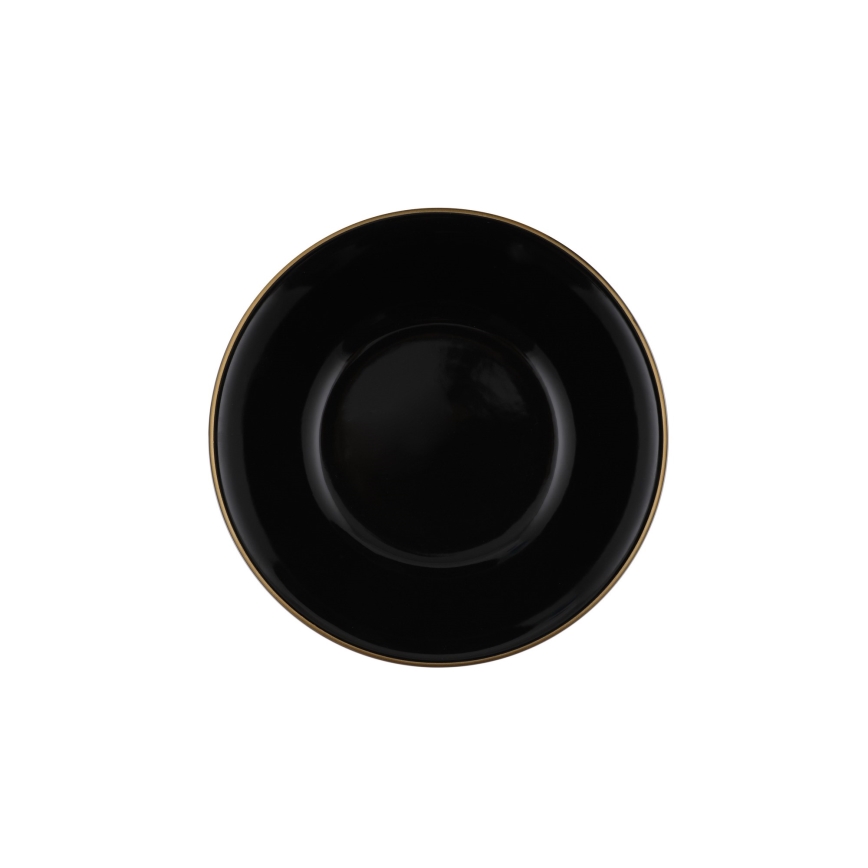 24-delars matsats i stengods, svart/guld