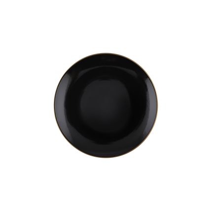 24-delars matsats i stengods, svart/guld