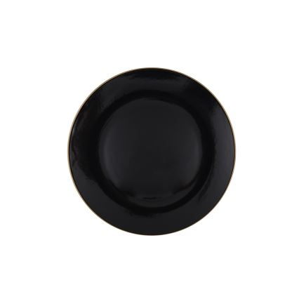 24-delars matsats i stengods, svart/guld