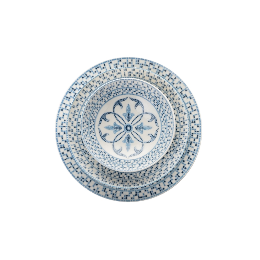 24-delars middagsservis blå/porslin