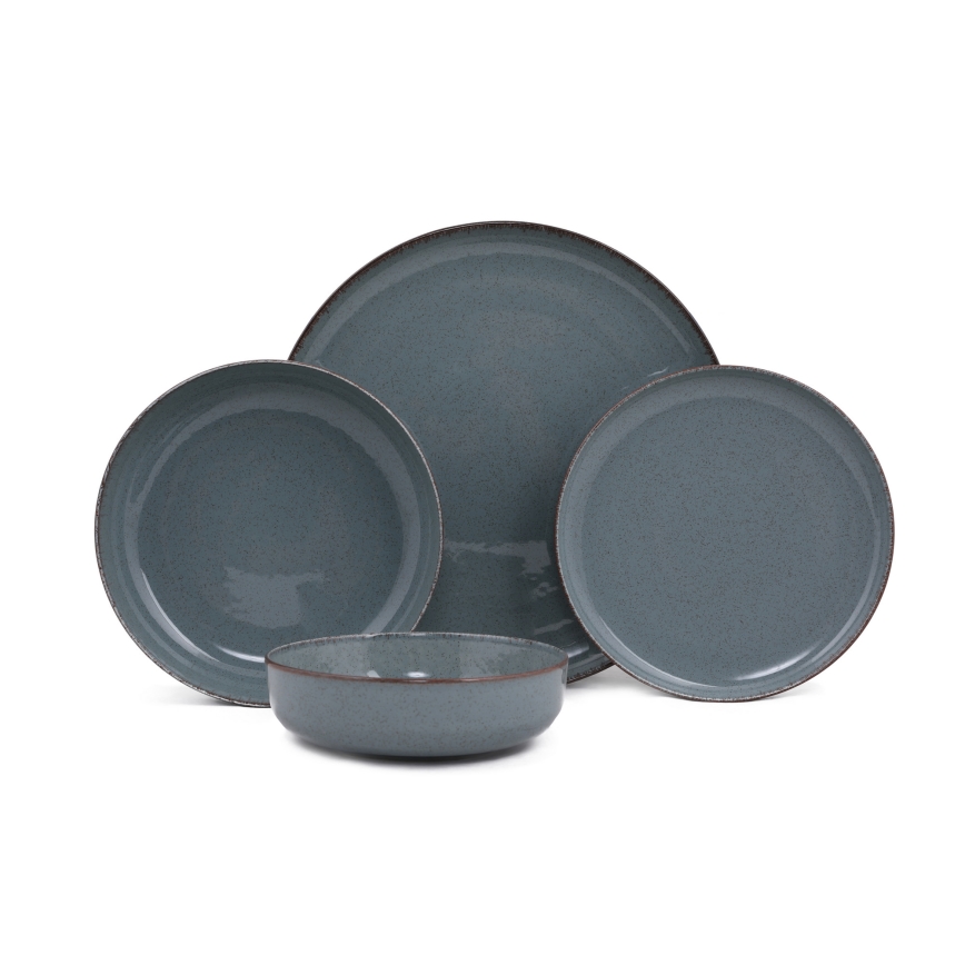 24-delars middagsservis blå/porslin