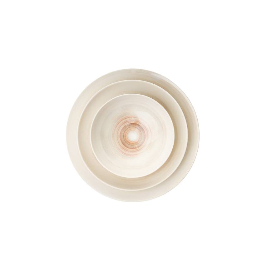 24-delars middagsservis i beige porslin