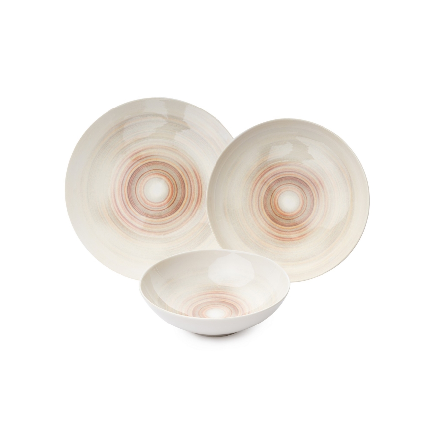 24-delars middagsservis i beige porslin