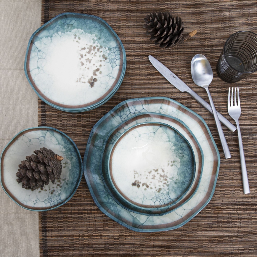 24-delars middagsservis i blått porslin