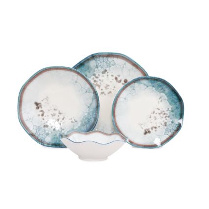 24-delars middagsservis i blått porslin