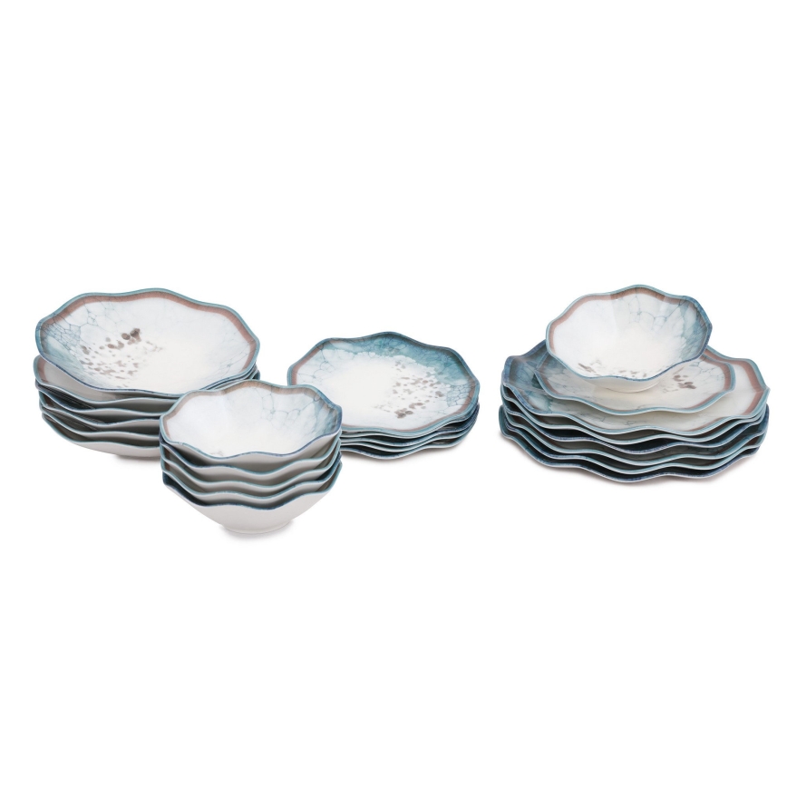 24-delars middagsservis i blått porslin