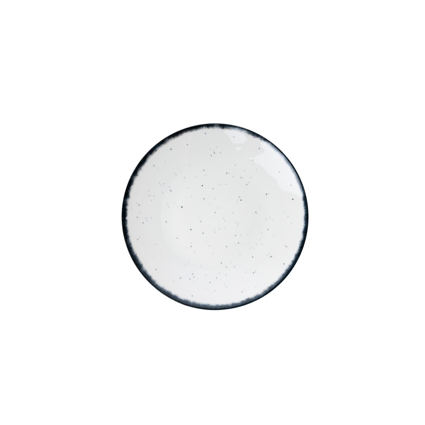 24-delars middagsservis i porslin, vit/svart