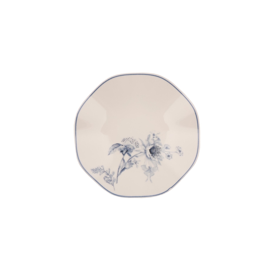 24-delars porslinsservis, vit/blå