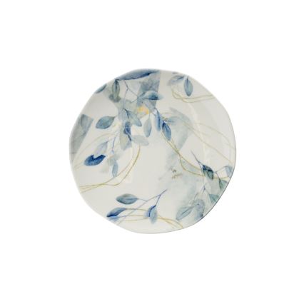 24-delars porslinsservis, vit/blå