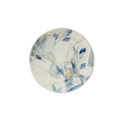 24-delars porslinsservis, vit/blå