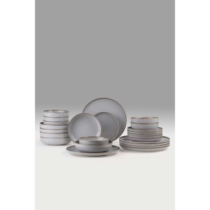 24-delars servis i grått porslin