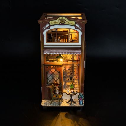 2Kids Toys - 3D-pussel LED Bokstöd Kafé 2xAAA