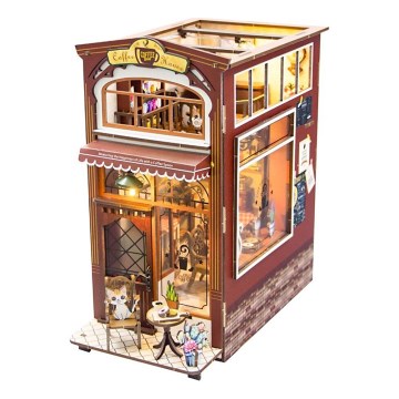 2Kids Toys - 3D-pussel LED Bokstöd Kafé 2xAAA