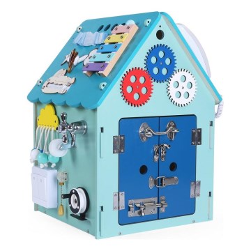 2Kids Toys - Activity bräda hus blå