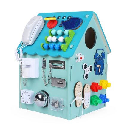2Kids Toys - Activity bräda hus blå