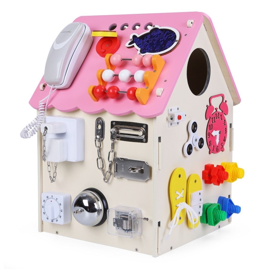 2Kids Toys - Activity bräda hus rosa