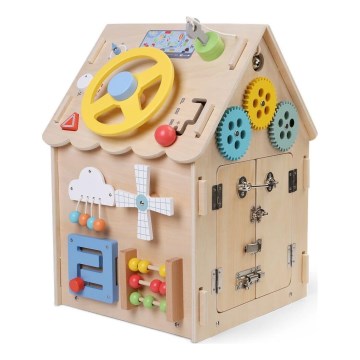 2Kids Toys - Aktivitetsbräda hus beige
