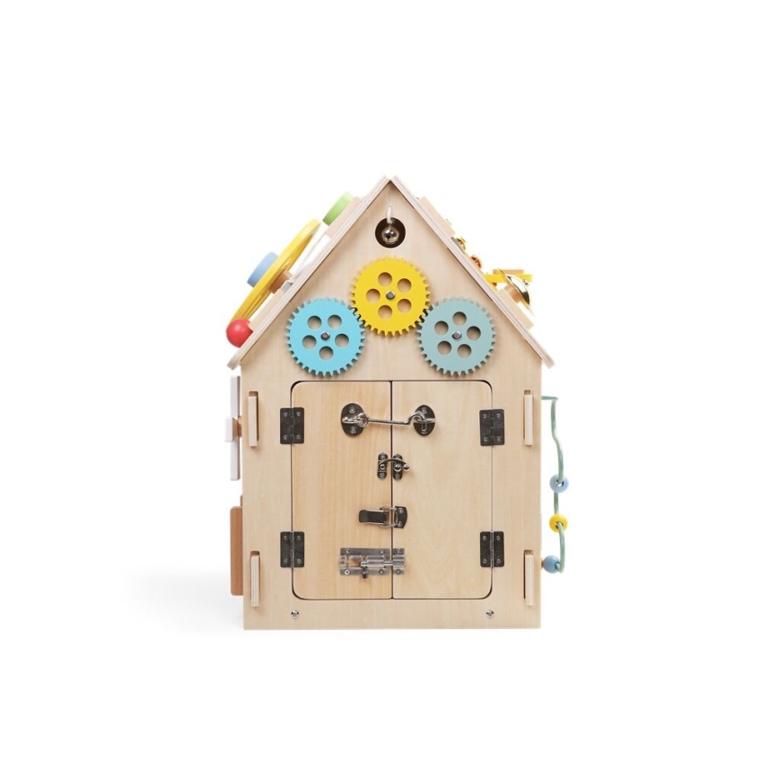 2Kids Toys - Aktivitetsbräda hus beige