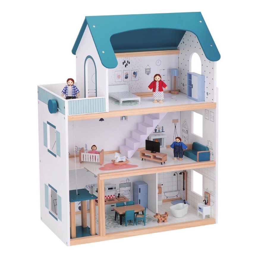 2Kids Toys - Dockhus i trä Barbora