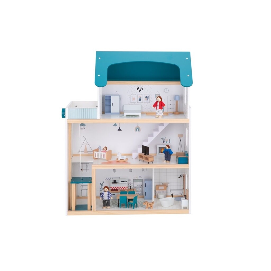 2Kids Toys - Dockhus i trä Barbora
