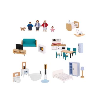2Kids Toys - Dockhus i trä Barbora
