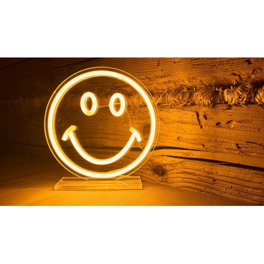 2Kids Toys - LED Neon bord dekoration LED/5W/USB smiley