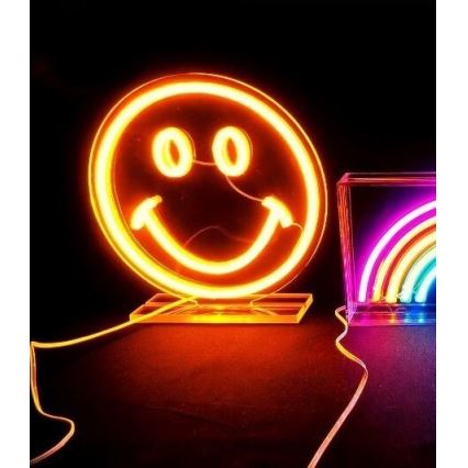 2Kids Toys - LED Neon bord dekoration LED/5W/USB smiley