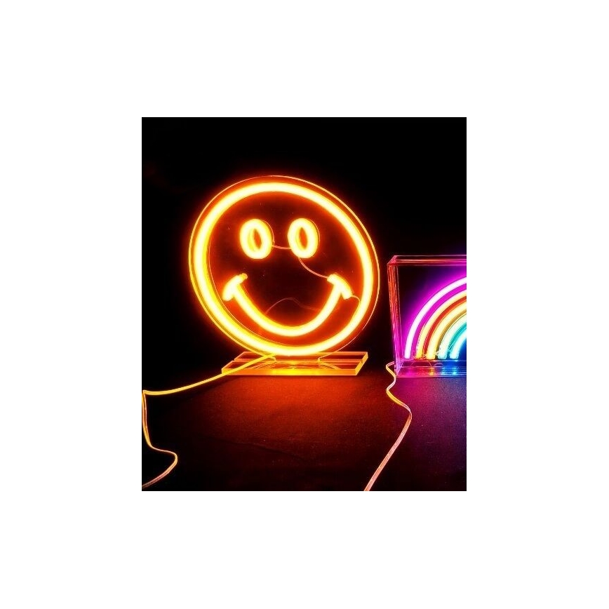 2Kids Toys - LED Neon bord dekoration LED/5W/USB smiley