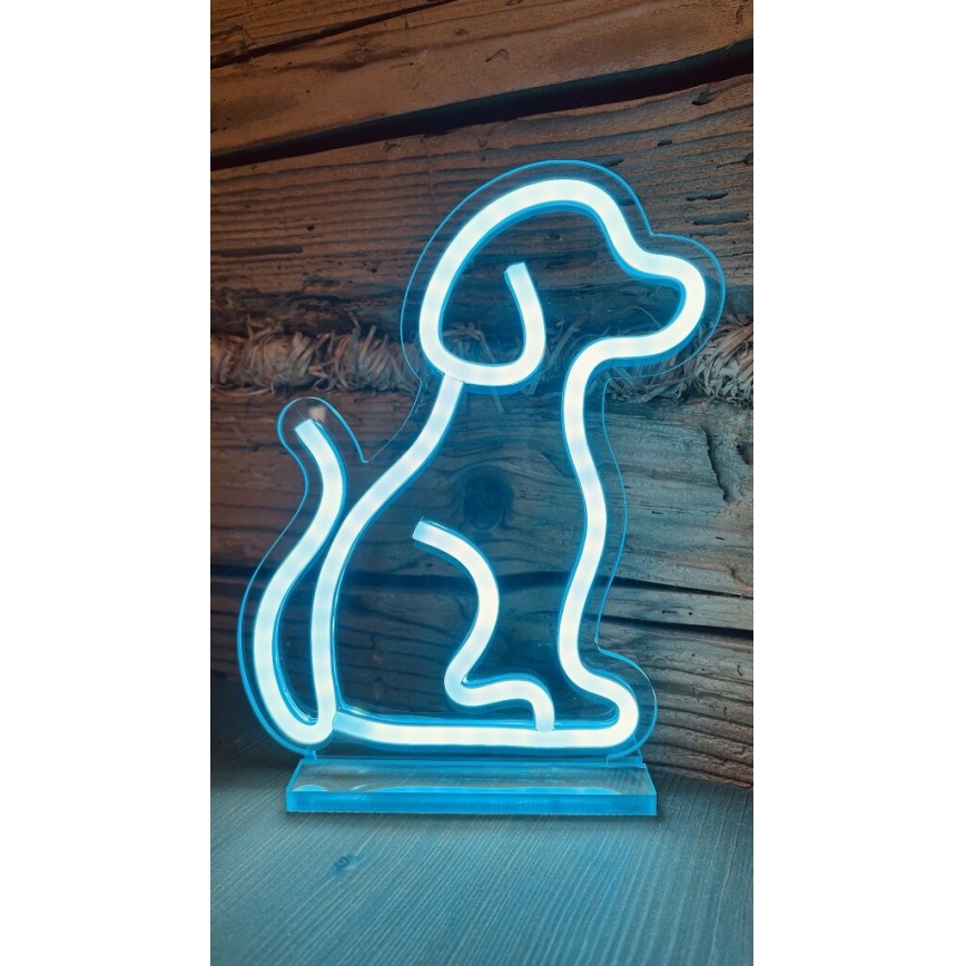 2Kids Toys - LED Neonbordslampa LED/5W/USB hund