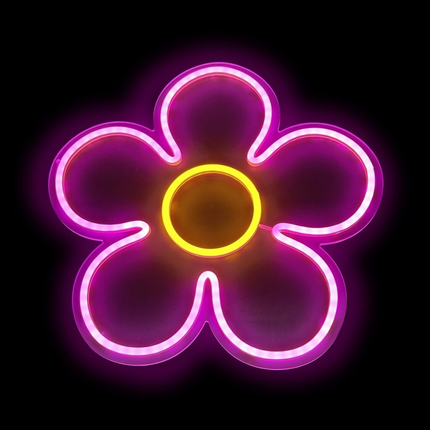2Kids Toys - LED Neon väggdekoration LED/5W/USB blomma