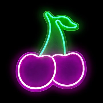2Kids Toys - LED Neon väggdekoration LED/5W/USB cherries