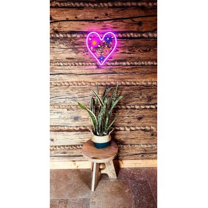 2Kids Toys - LED Neon väggdekoration LED/5W/USB hjärta