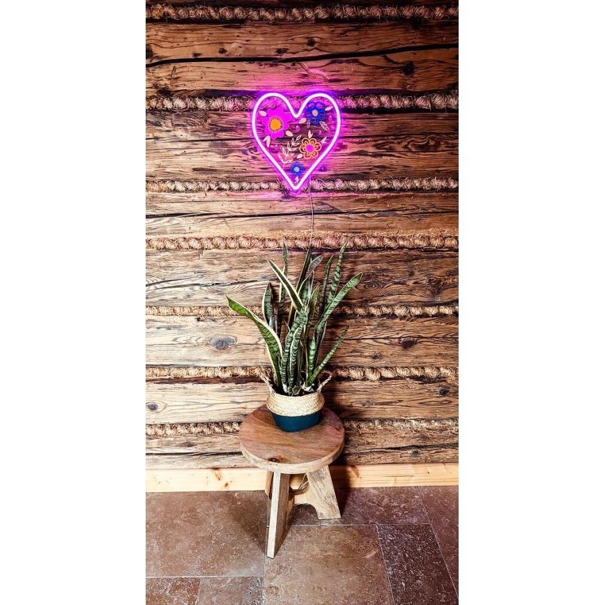 2Kids Toys - LED Neon väggdekoration LED/5W/USB hjärta