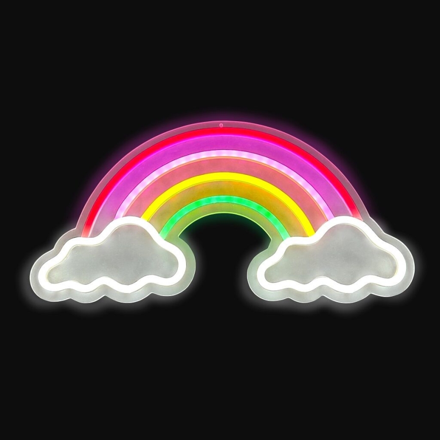 2Kids Toys - LED Neon väggdekoration LED/5W/USB regnbåge med moln
